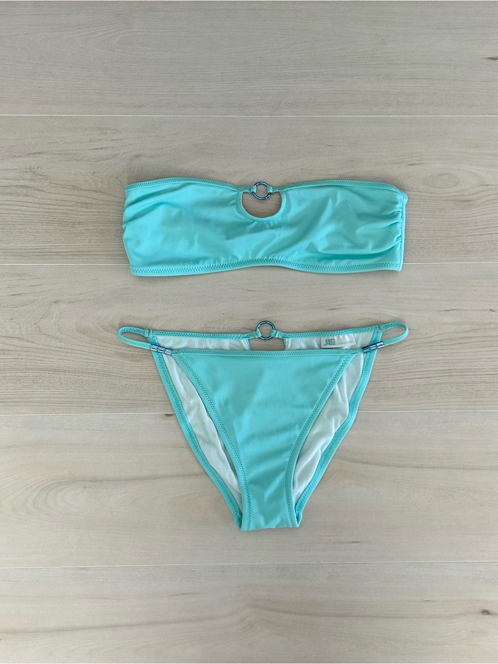 light blue y2k jlo bikini set